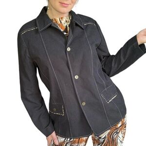 Alfred Dunner Black Lightweight Jacket Size 18W Women